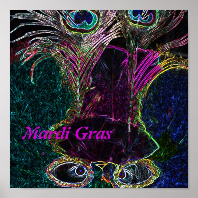 Poster Mardi Gras dans l'impression couleur (Devant)