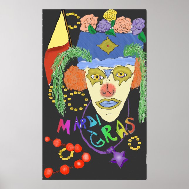 Poster Mardi Gras Design 1 (Devant)