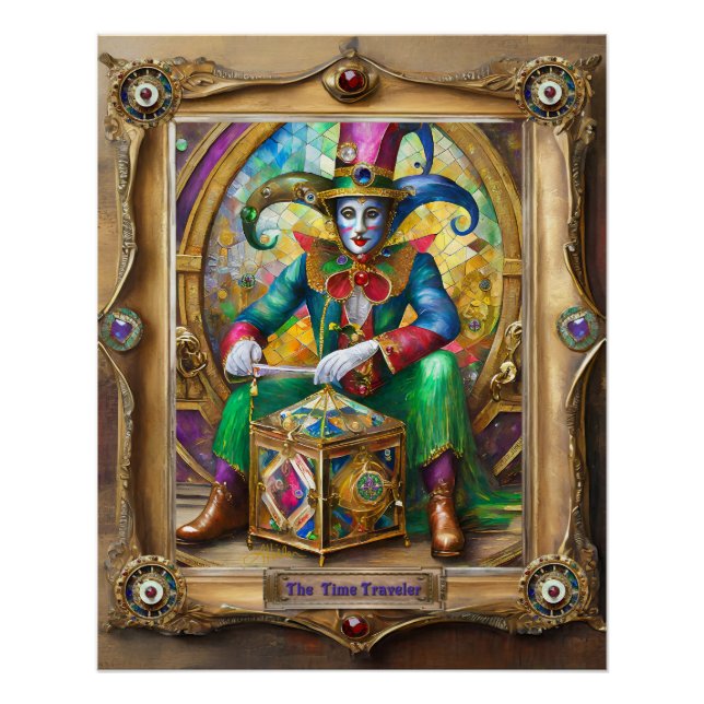 Poster Mardi Gras Realm Portraits - Voyageur du temps (Devant)