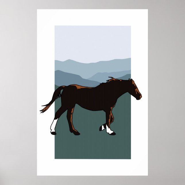 Poster Mare de montagne sauvage (Devant)