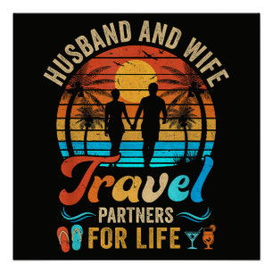 Poster Mari et Femme Partenaires de Voyage pour la Vie Pl