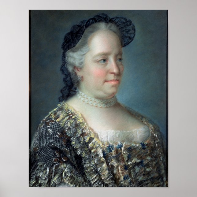Poster Maria Theresa, impératrice d'Autriche, 1762 (Devant)