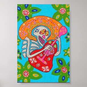 Poster Mariachi Serenade Skeleton