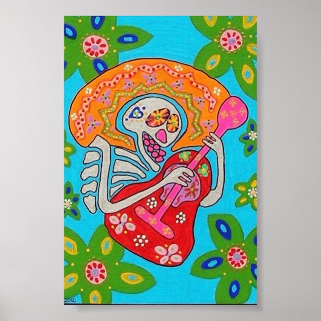 Poster Mariachi Serenade Skeleton (Devant)