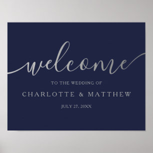 Poster Mariage de bienvenue de la marine de callig