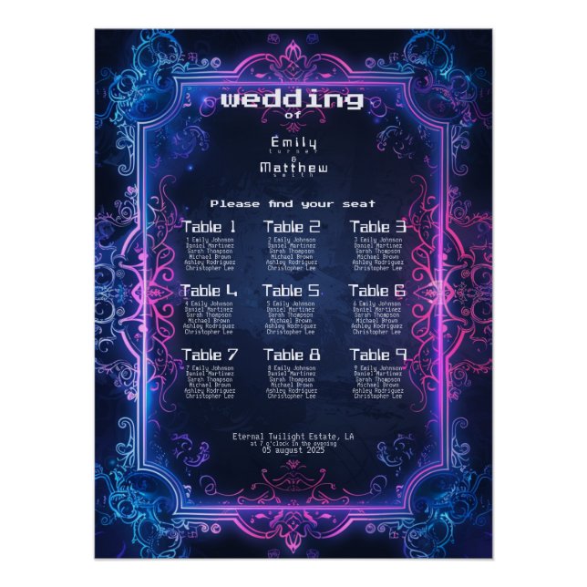 Poster Mariage de fusion Cyber-Médiéval (Devant)