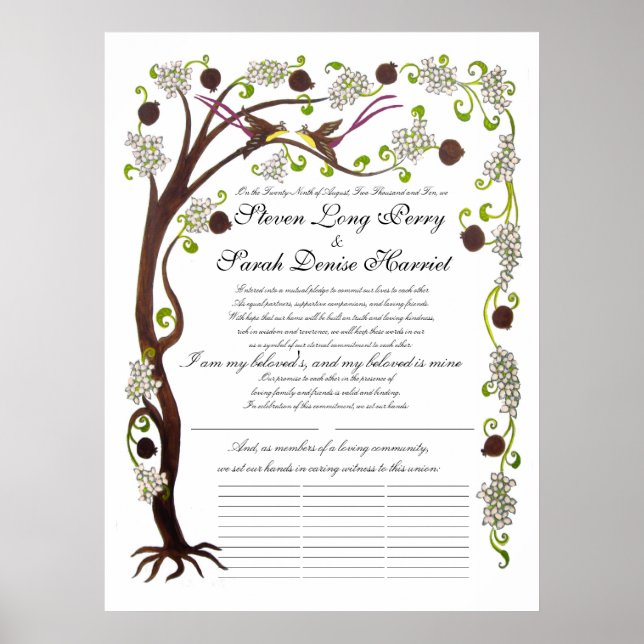 Poster mariage de l'arbre de vie (v) (Devant)