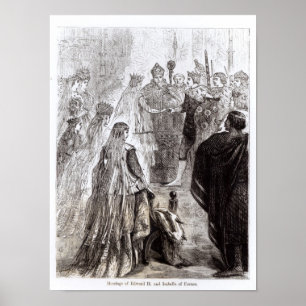 Poster Mariage d'Edward II et d'Isabelle de France
