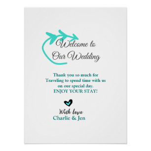 Poster Mariage Destination fête bienvenue voyage
