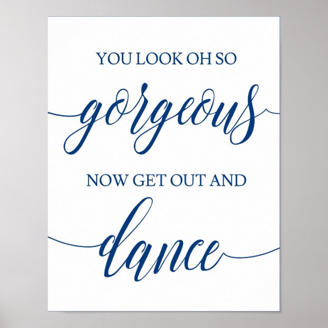 Poster Mariage du sol de danse Connexion Marine Blue Call (Devant)