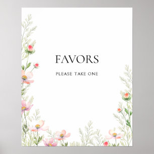 Poster Mariage fleur sauvage