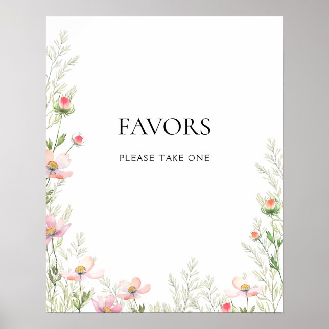 Poster Mariage fleur sauvage (Devant)
