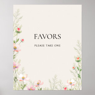 Poster Mariage fleur sauvage