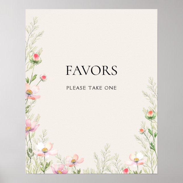 Poster Mariage fleur sauvage (Devant)