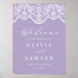 Poster Mariage Lilac Brocade Lace