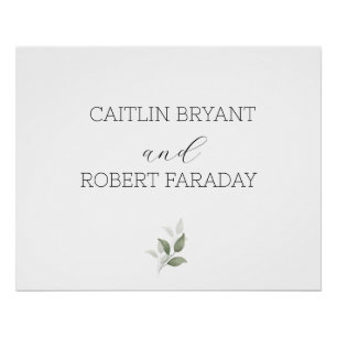 Poster Mariage moderne verdure
