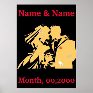 Poster mariage, Modifier le texte