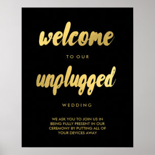 Poster MARIAGE non PLUGGED Welcome or trendy signe glam