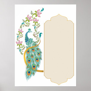 Poster Mariage Peacock