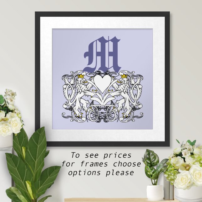 Poster Mariage Renaissance Lion Rampant (Créateur téléchargé)