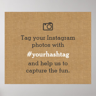 Poster Mariage Rustique Photos Hashtag Burlap