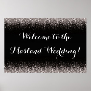 Poster Mariage Silver Black Hollywood Glitz
