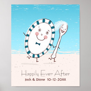 Poster Mariage sur la Plage The Dish Runs Away with the S