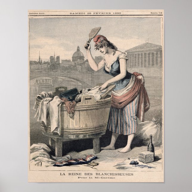 Poster Marianne, reine des femmes-Washerwomen (Devant)