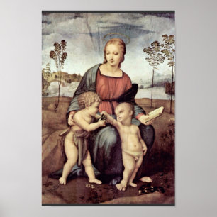 Poster Marie Avec Christ Enfant Et Jean Baptiste,