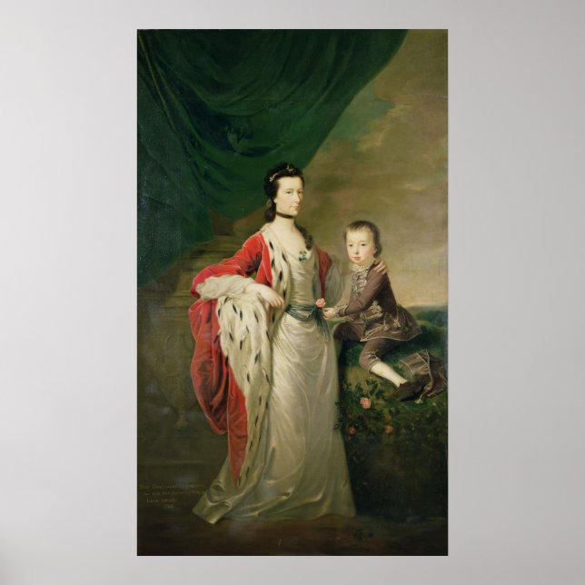 Poster Marie, comtesse de Shaftsbury et son fils (Devant)