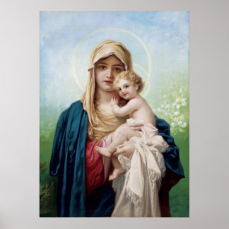 Poster Marie tenant Jésus