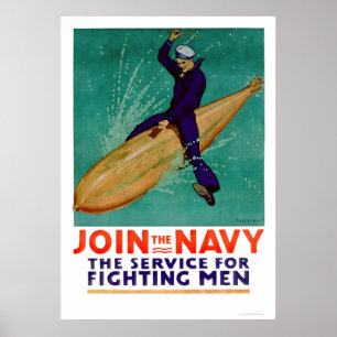 Poster Marine, Service for Fighting Men (US02288)