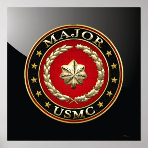 Poster Marines des États-Unis : Major (major de l'USMC) [