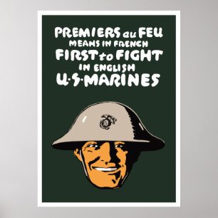 Poster Marines des USA -- Combattre d'abord