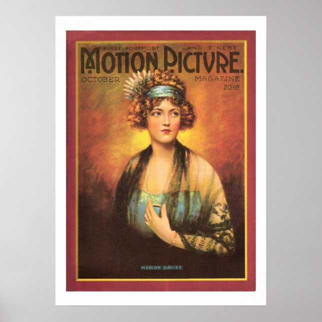 Poster Marion Davies Vintage 1919 Movie Magazine Imprimer (Devant)