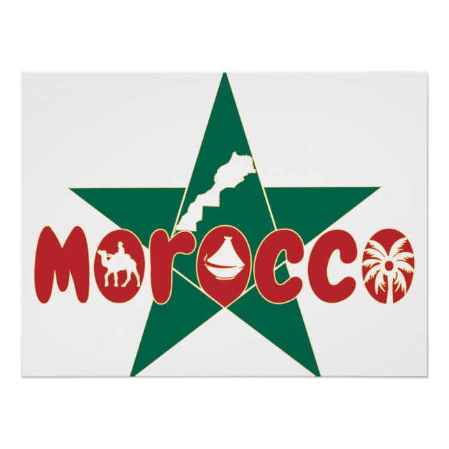 Poster Maroc : Un patrimoine forgé en étoile (Devant)