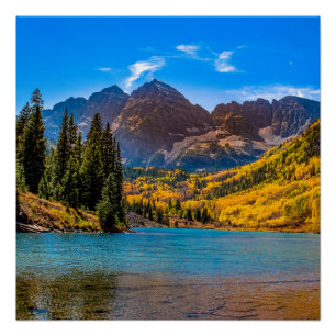 Poster Maroon Bells à Aspen, Colorado