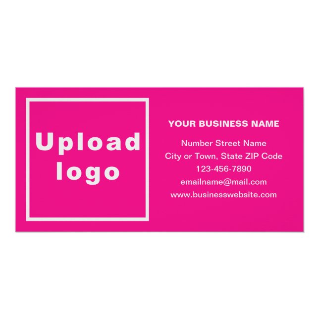Poster Marque d'affaires sur Rectangle rose brillant Post (Devant)