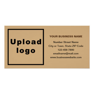 Poster Marque d'affaires sur un rectangle Brown clair bri