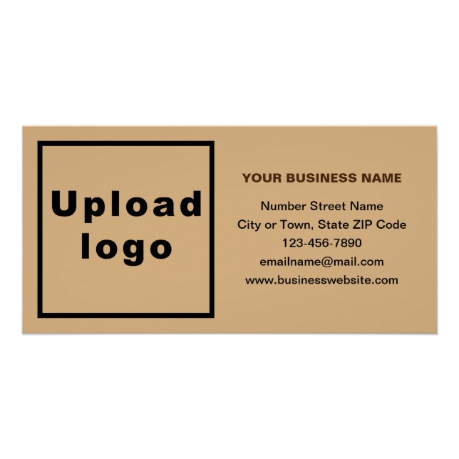 Poster Marque d'affaires sur un rectangle Brown clair bri (Devant)