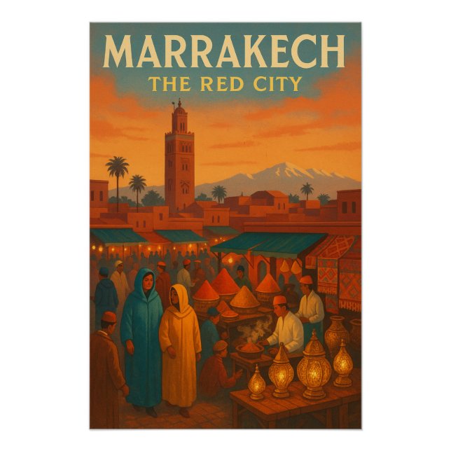 Poster MARRAKECH – La Ville Rouge (Devant)