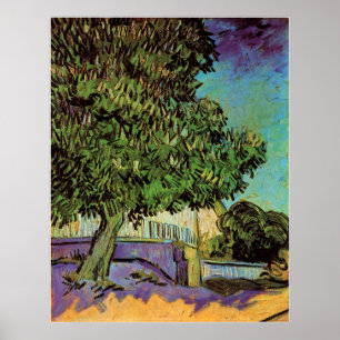 Poster Marronnier en fleurs par Vincent van Gogh