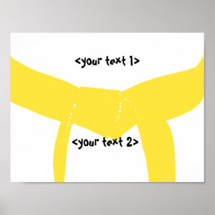 Poster Martial Arts Ceinture Jaune