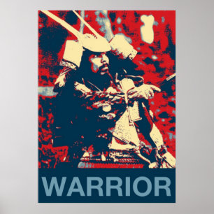Poster Martial Arts Japanese warrior Samurai