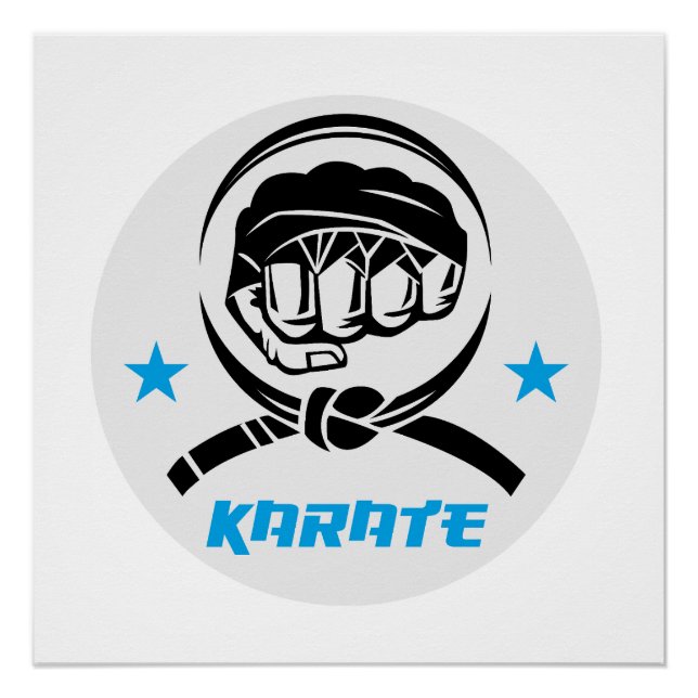 Poster Martial Arts Karate Black Belt (Devant)