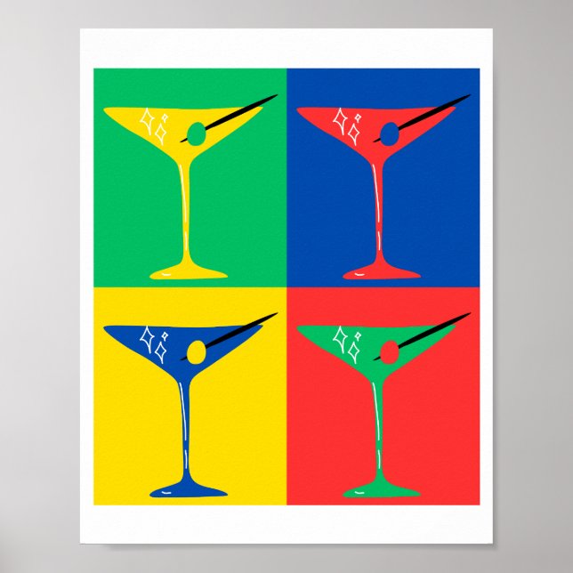 Poster Martini Pop Art Vibes (Devant)
