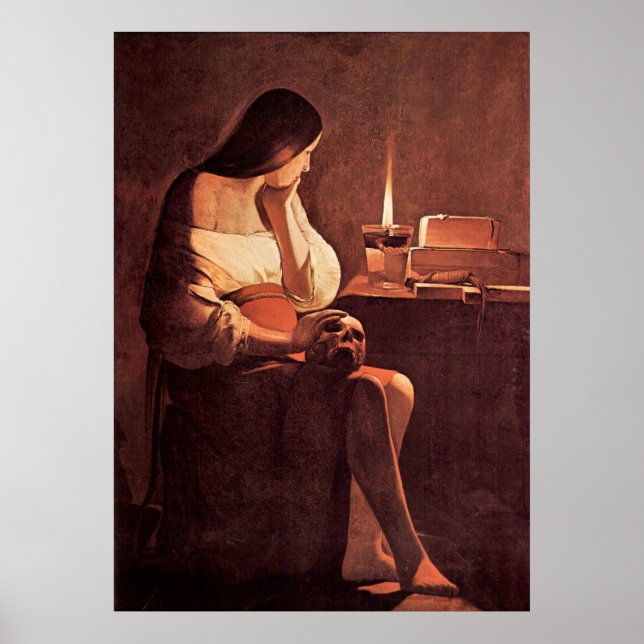Poster Mary Magdalene par Georges de La Tour (Devant)