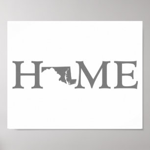 Poster Maryland Home State Word Art