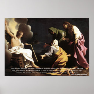 Poster Marys, Jésus Tombe, Il est ressuscité Bible Verse