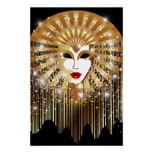 Poster Mask de la Fête du Venice Carnival